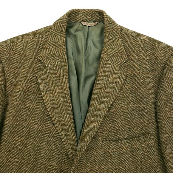 J Press Herringbone Plaid Blazer Sport Coat Suit Jacket Wool Mens Size 42L?